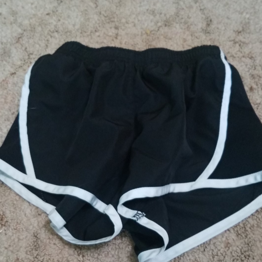 Black and white shorts